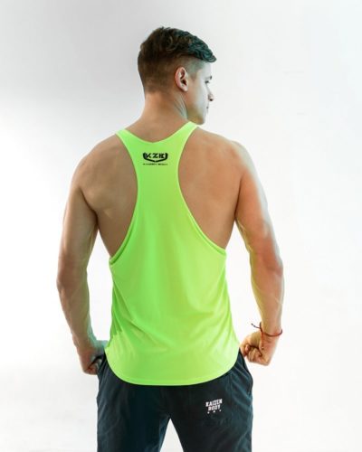 camisilla estampada verde brillante espalda