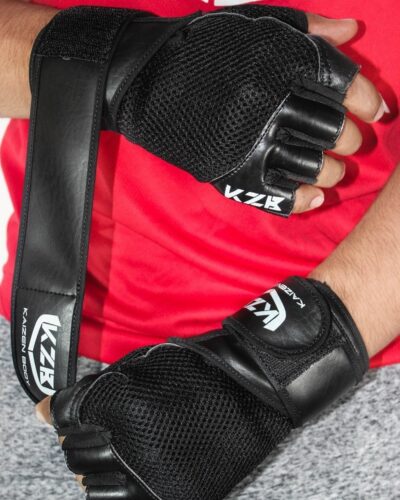 guantes de cuero con muñequera